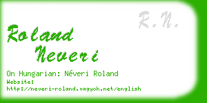 roland neveri business card