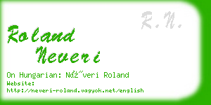 roland neveri business card